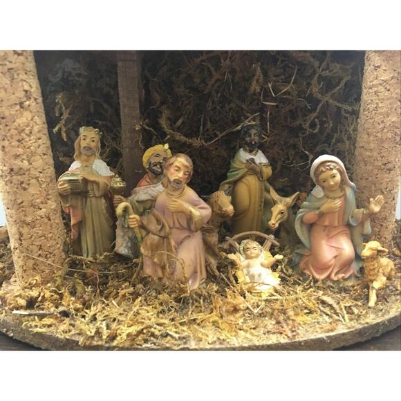 Nativity Scene Set 9 Piece Figurine Made in Italy Handmade Christmas Vintage - Picture 2 of 15